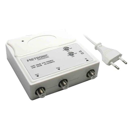 Amplificador de TV Metronic con Filtro, Blanco