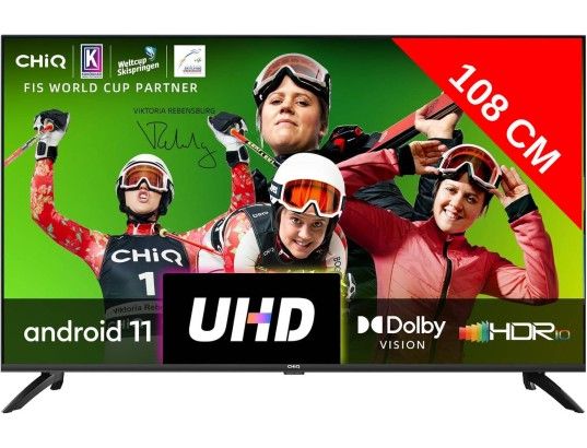 CHIQ U43GLX 108cm 4K LED Smart TV, UHD
