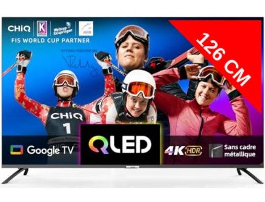 TV CHIQ QLED 4K de 50 pulgadas U50QM8V con Google TV, 126 cm, 4K, QLED