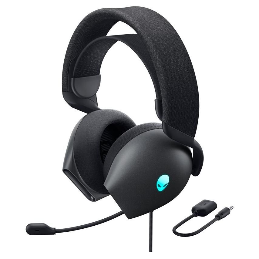 Alienware Gaming Headset AW520H - Headphone - Over-ear - Wired - USB, 3.5mm Jack - Dark Side of the Moon (Black)