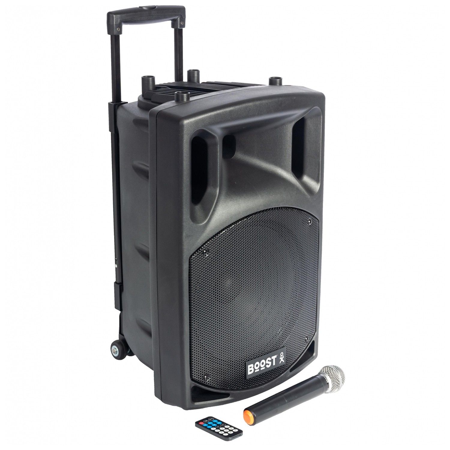 Boost BOOST150VHF-BT Portable Active Speaker - 800W - 15/38CM with USB-MP3, REC, VOX, BLUETOOTH, 1 VHF MIC