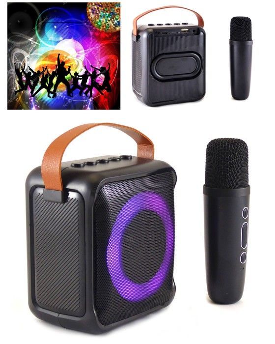 Inovalley Bluetooth Portable Speaker - 20W - Karaoke - RGB LED - Micro Wireless