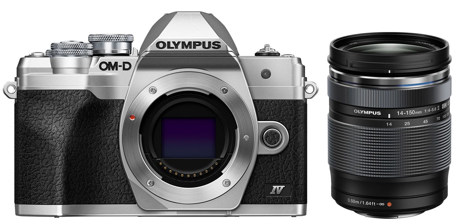 Olympus OM-D E-M10 Mark IV Silver Kit Lens 14-150mm f/4-5.6 II ED