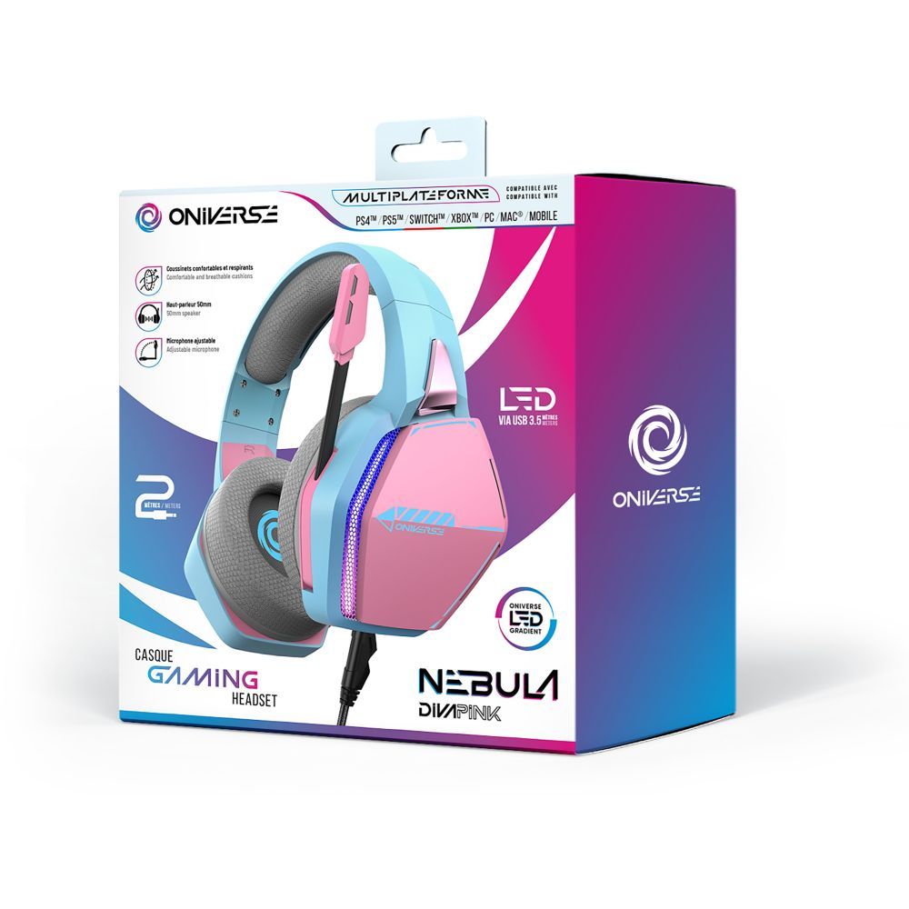 ONIVERSE Gaming Headset Nebula Diva Pink (Multi-Platform)
