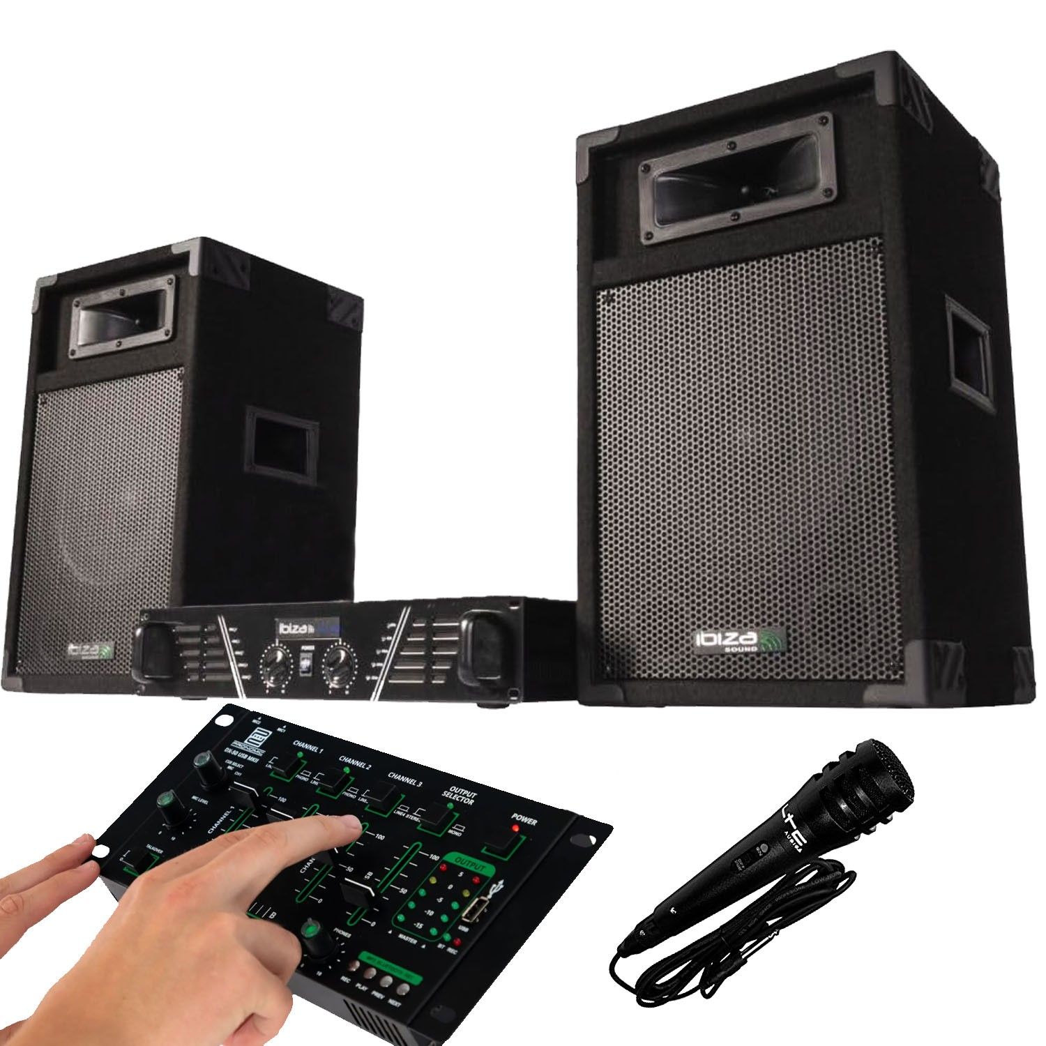 Kit de sonido BMI Ibiza DJ300 completo