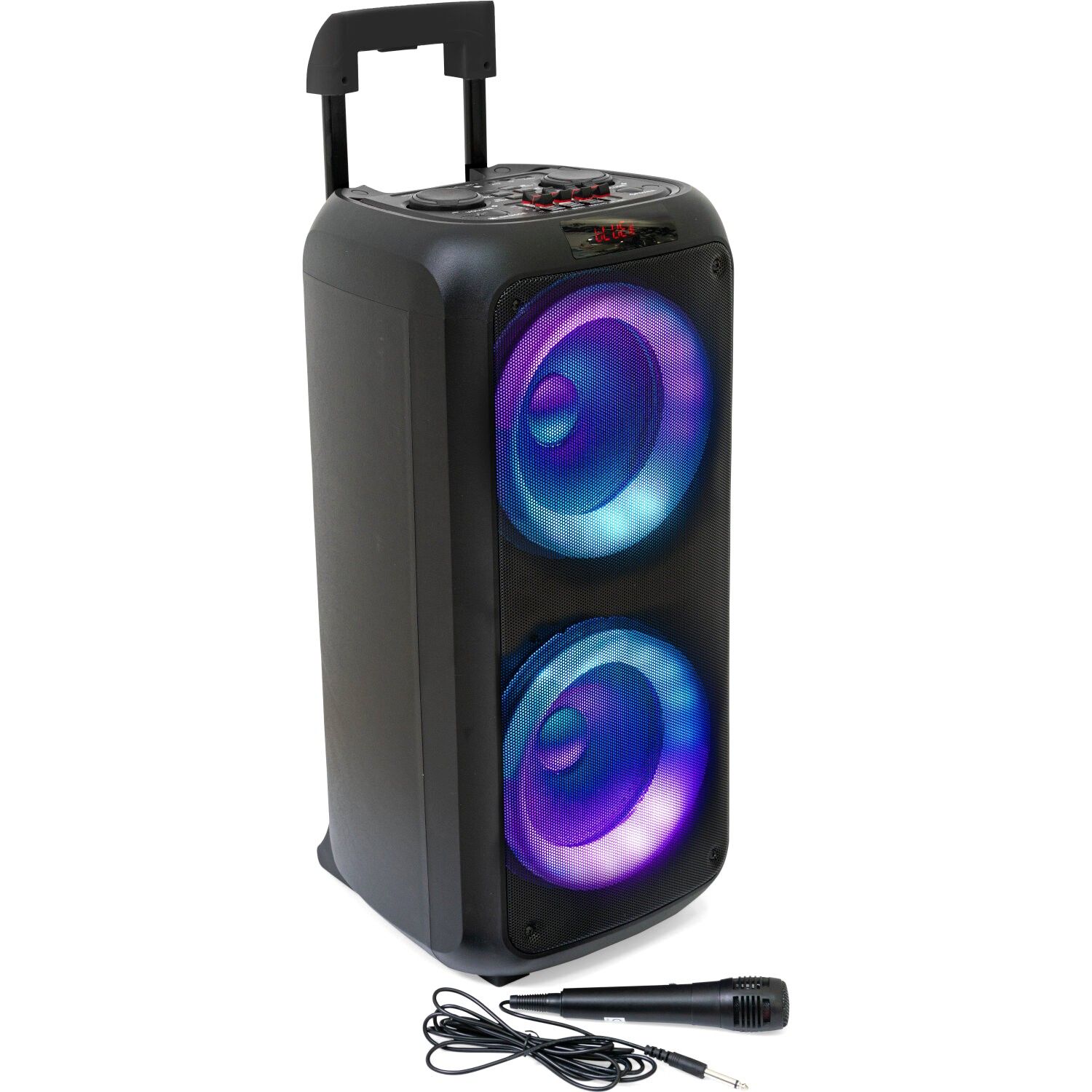 BMI IBIZA SOUND VENUS600 Active Speaker - Bright Karaoke with 2x 8"/20cm Drivers, 600W, Bluetooth, USB, TWS, Built-in Battery