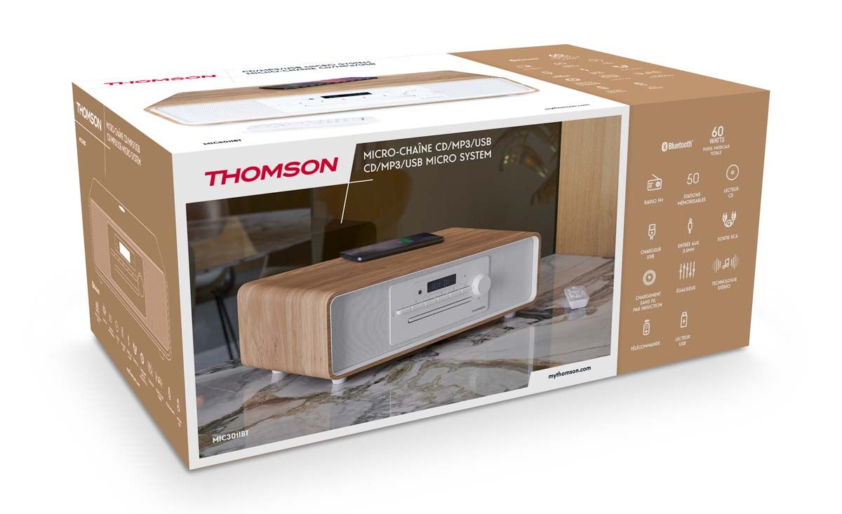Thomson MIC301IBT Wireless Speaker with Bluetooth, CD, AUX, USB and FM Radio
