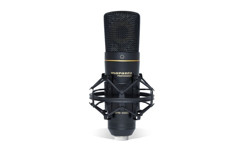 Marantz Professional MPM-2000U Condenser Studio Microphone with Large Membrane, USB for Podcasting, Recording, Streaming, Singing and Gaming, Includes Cable and Carrying Case