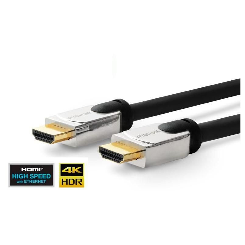 VivoLink PROHDMIHDM12.5 12.5ft HDMI Cable, Black
