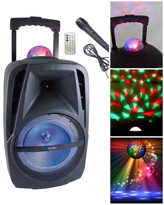 Inovalley Bluetooth Portable Speaker - MSD KA116-BOWL - 450W - 8 inch - RGB LED Lights
