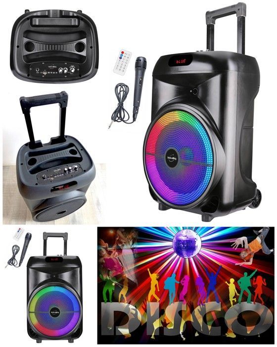 Altavoz portátil Inovalley - KA122 - 700W Bluetooth 5.0 - Karaoke con micrófono y control remoto
