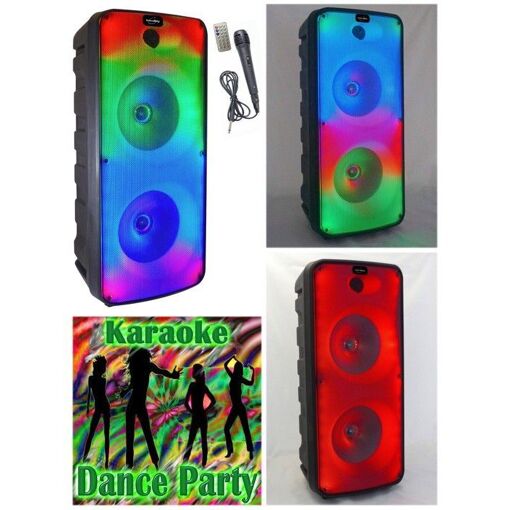 Altavoces portátiles Bluetooth Inovalley FIRE-XXL - 800W - TWS - LED RGB - Micrófono incluido