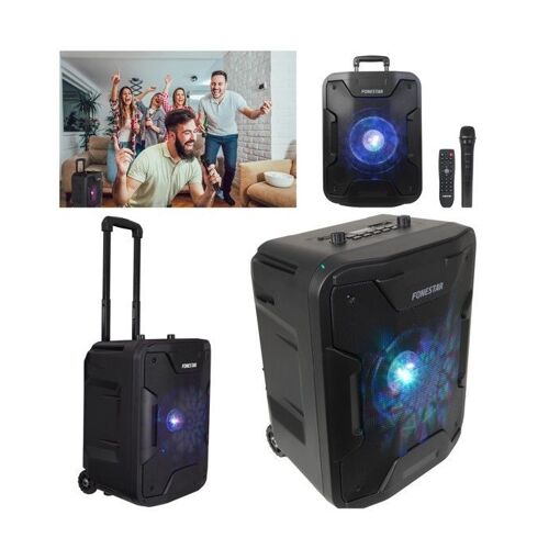 Haut-parleur portable Fonestar - Karaoké Party PRO - Bluetooth 200W - Micro sans fil