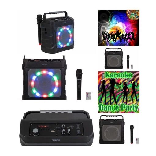Altavoz portátil Fonestar PRO PARTY - Karaoké Bluetooth de 20W con luces LED RGB