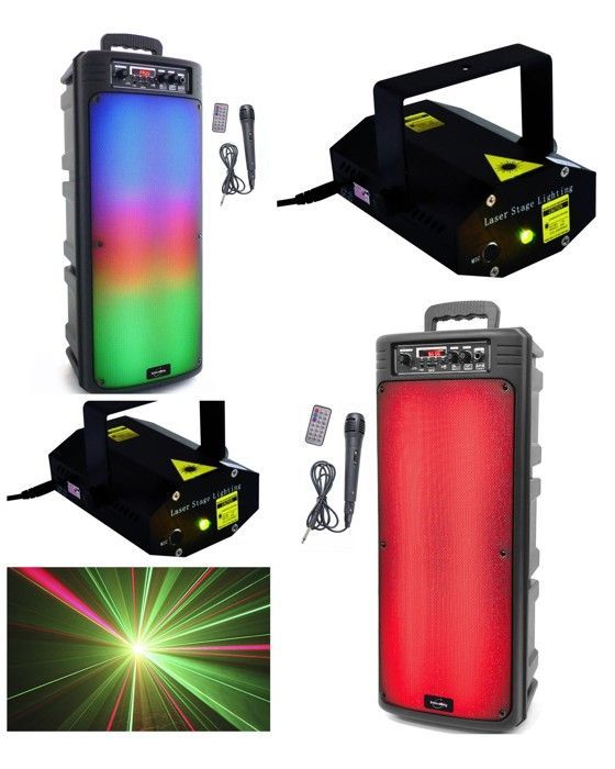 Haut-parleur portable Bluetooth Inovalley - KA23-FIRE - 800W - LED RVB - Micro filaire
