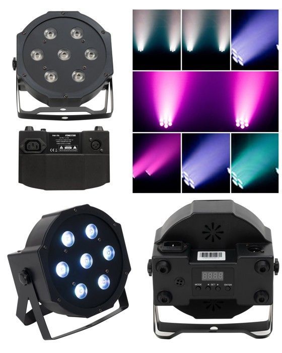 Fonestar WPAR-70L RGBW LED Projector - 7x10W - DMX 8 Channels