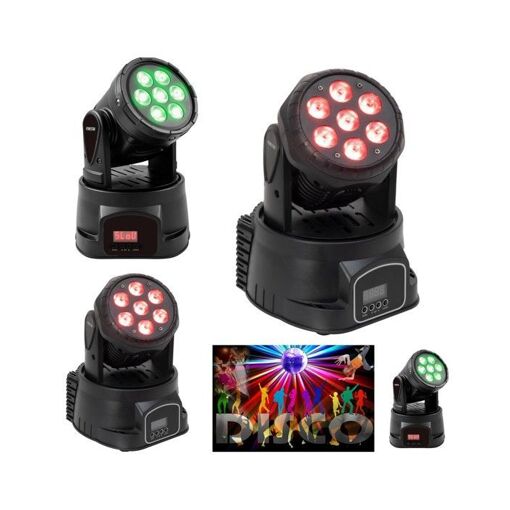 Fonestar W2MOV-72L Mini LED Lyres Pack - 7x10W RGBW - DMX Master/Slave