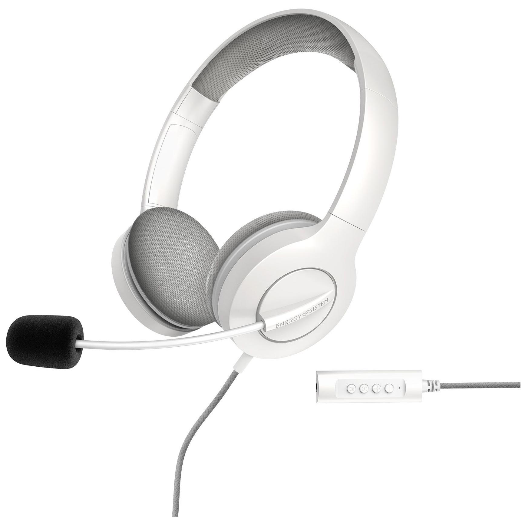 Energy Sistem 452156 Headset with Boom Mic and USB Type-A Adapter - White