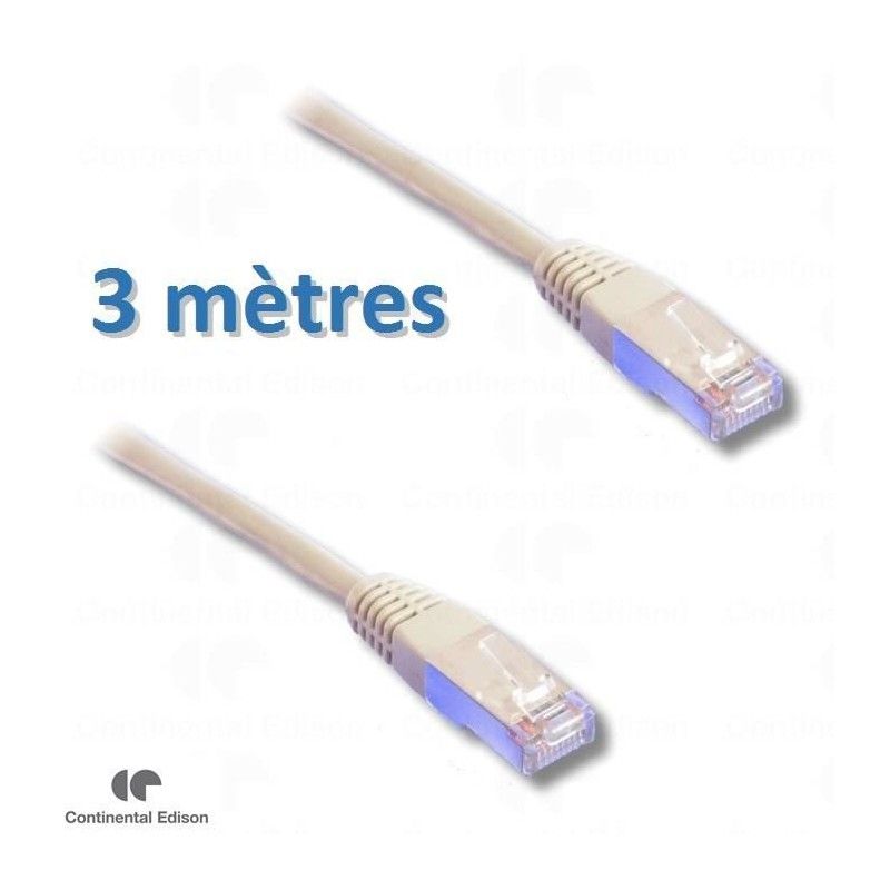 Continental Edison Shielded Cat.6 RJ45 Cable 3m