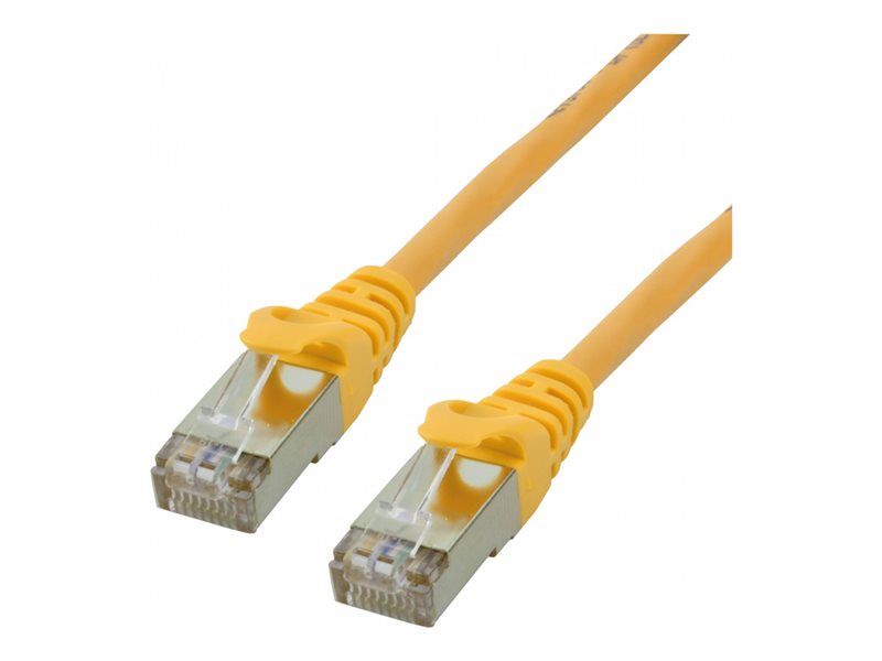 MCL Samare RJ-45 (M) to RJ-45 (M) Cable - 30cm - SFTP Cat 6a - Halogen Free, Molded, Hookless - Yellow