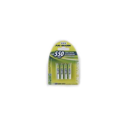 Baterías Ansmann AAA 4x, 550 mAh, híbridas de níquel-metal (NiMH)