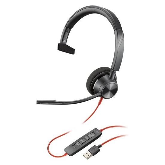 HP Blackwire C5220 - Over-Ear Headset - Wired - USB-A, 3.5mm Jack - Black - Certified for Microsoft Teams, Skype for Business, Cisco