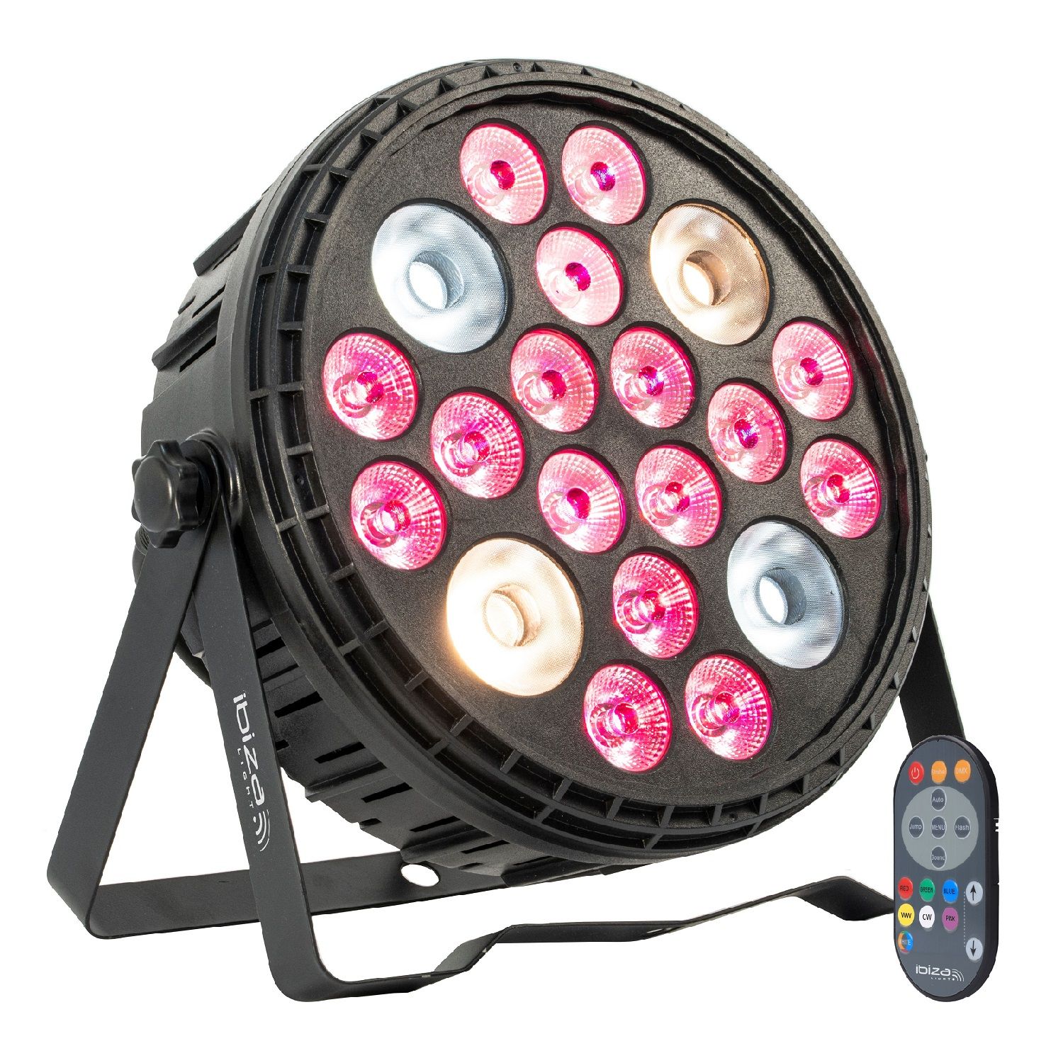Ibiza Light BIGPAR-16RGBW4WWCW - XXL PAR Projector 16 LED 4W RGBW 4-in-1 + 4 LED 30W White