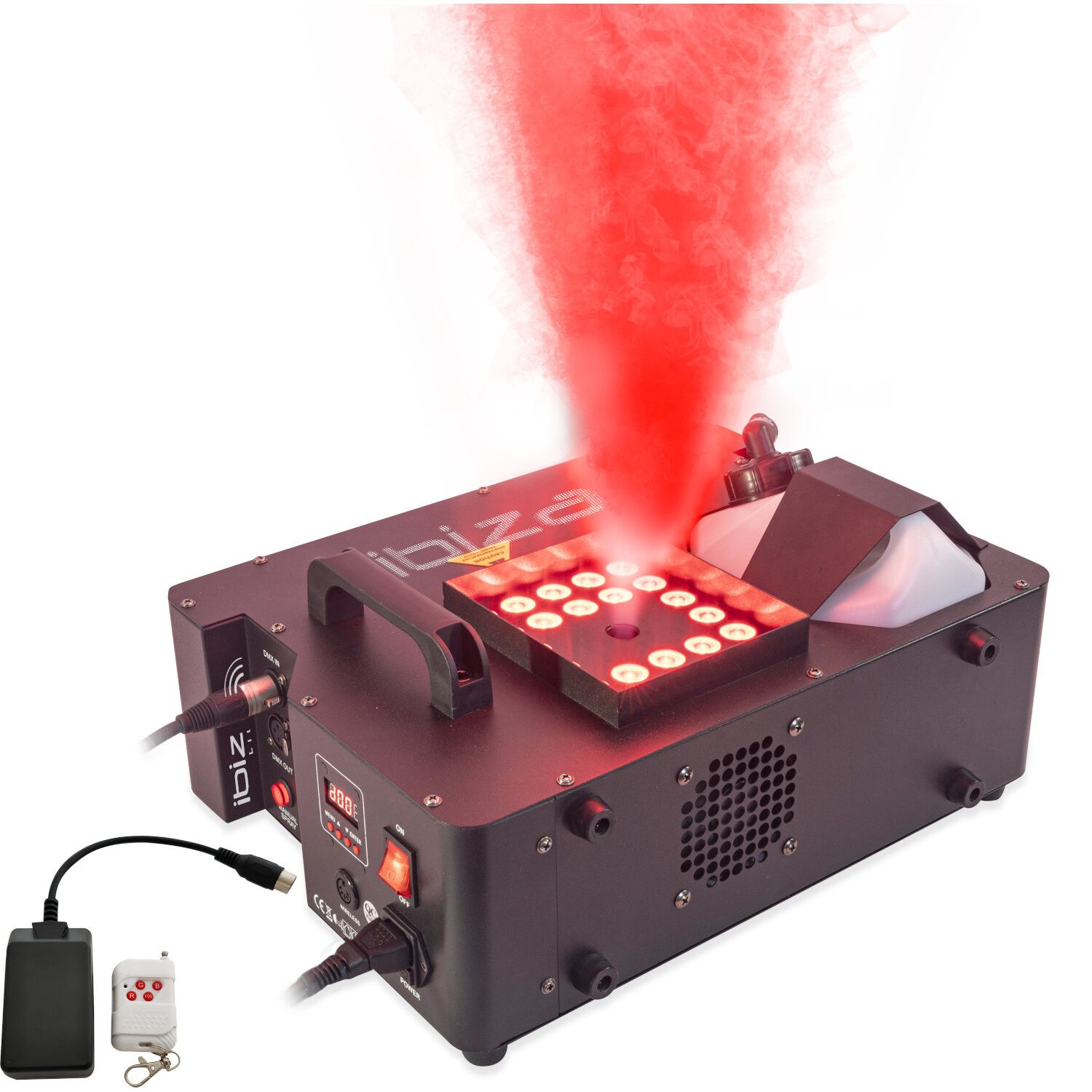 Ibiza Light Eruption 1500 - 1500W DMX LED RGB Smoke Machine