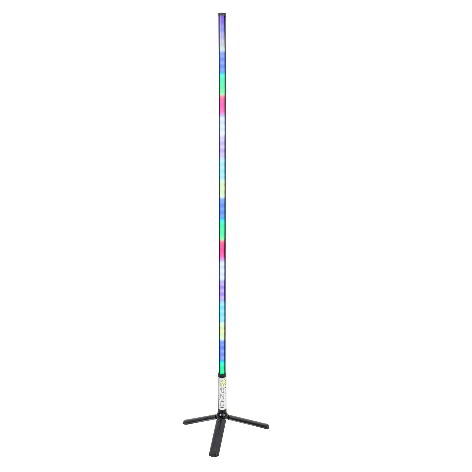 Ibiza Light Magic Color Stick 1.0BK - RGB Lighting Tube on Stand, 1m Black