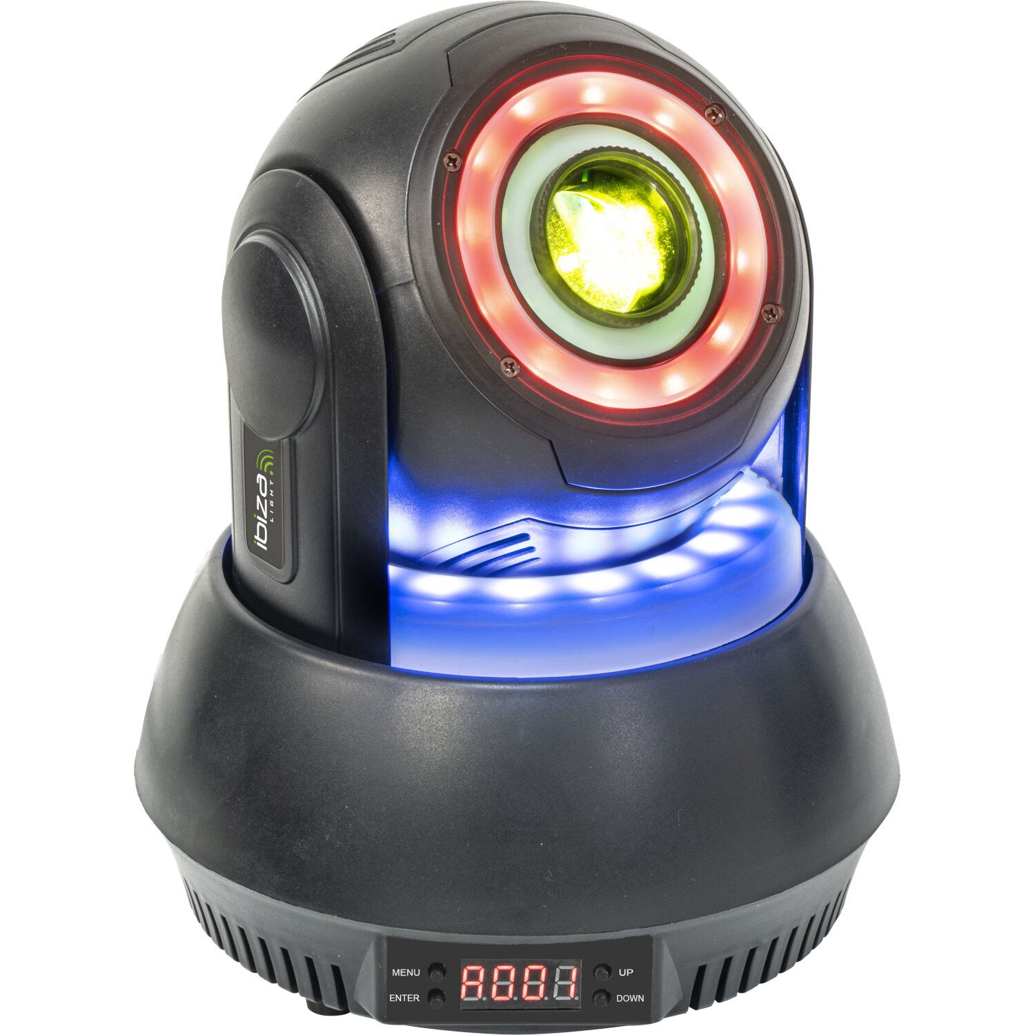 Ibiza Light Star-Spot-BL 30W RGBW Lyre with 7 Gobos and 3 Bright Rings