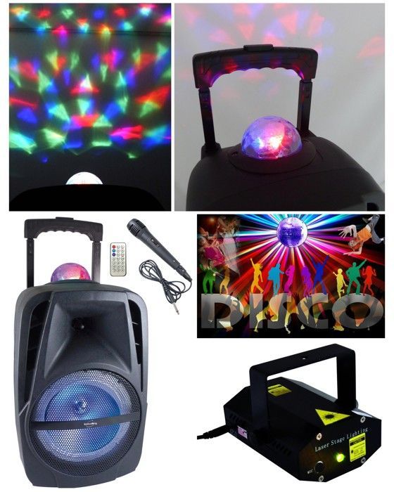 Altavoces portátiles Inovalley - MSD KA116-BOWL - 450W - Bluetooth 5.0 - Karaoke con luces LED RGB