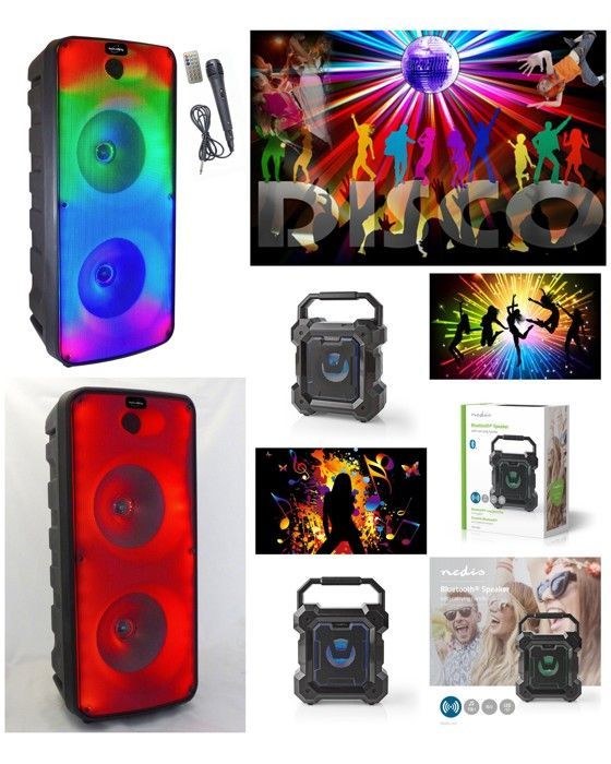 Haut-parleur portable Bluetooth Inovalley - FIRE-XXL - 800W - TWS - LED RVB - Microphone inclus