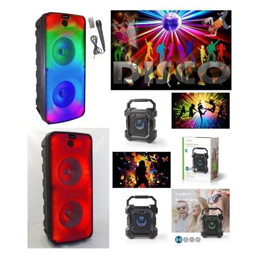 Inovalley Bluetooth Portable Speaker - FIRE-XXL - 800W - TWS - RGB LED - Microphone Included