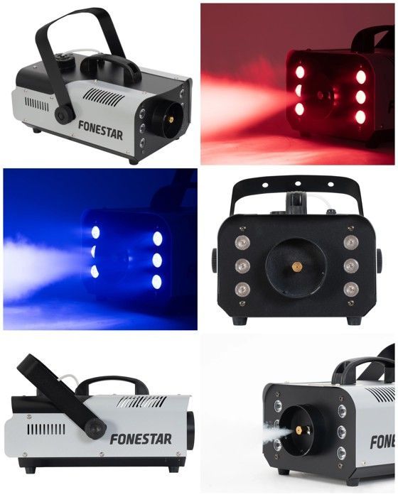 Machine à fumée Fonestar - 1500W - 6 LED RVB - 2,5 L