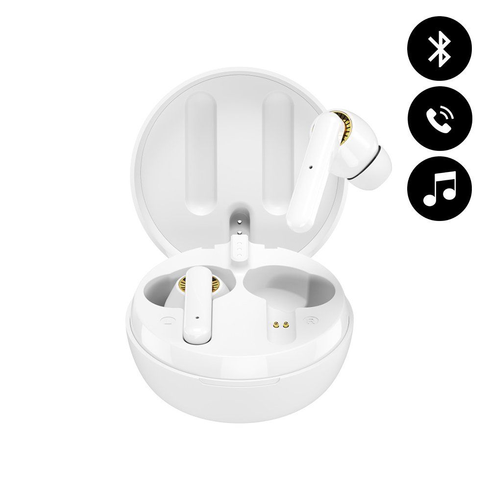 Auriculares Bluetooth de Coquediscount - Blanco y Dorado