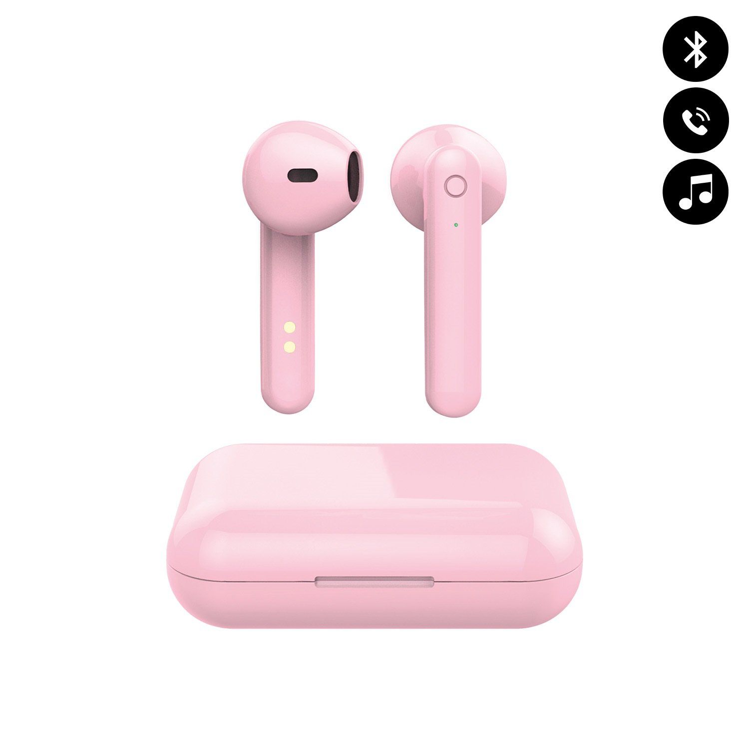 Auriculares Bluetooth Coquediscount con luz LED Rosa