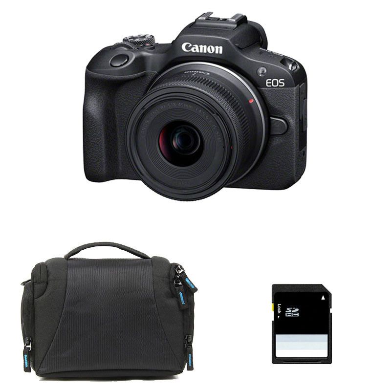 Canon EOS R100 + RF-S 18-45mm f/4.5-6.3 IS STM 3-Year Warranty + Bag + 8GB SD Card