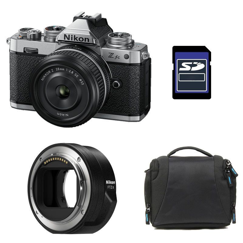 Nikon Z fc + Nikkor Z 28mm f/2.8 SE + FTZ II Adapter + Bag + 8GB SD Card