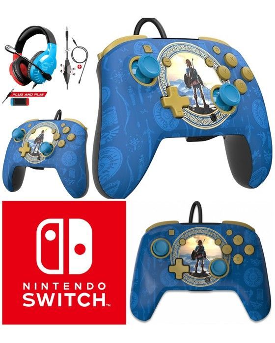 PDP Nintendo Pro-H3 Gaming Headset - Red and Blue