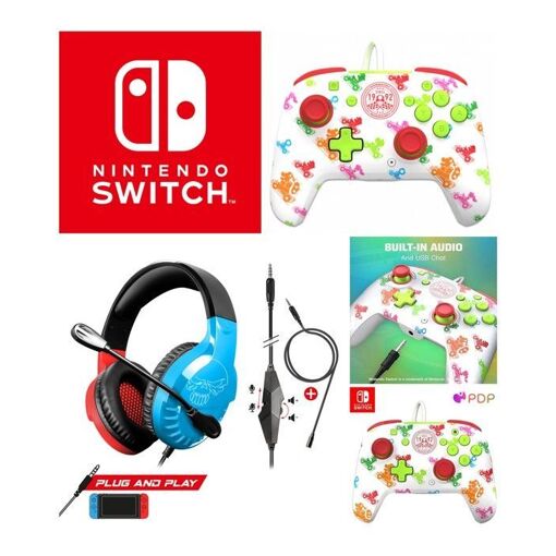 Auricular para juegos PDP PRO-H3 - Rojo