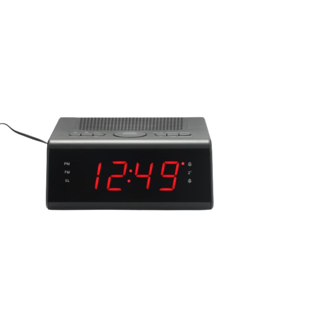 FM Radio Alarm Clock, Dual Alarm with Snooze Function, 0.9'' LCD Screen, AC Adapter Included