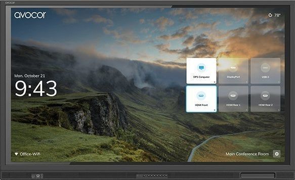 Avocor AVE-8640 - 86" E Series LED Interactive Touchscreen Display - 4K UHD (2160p) 3840x2160