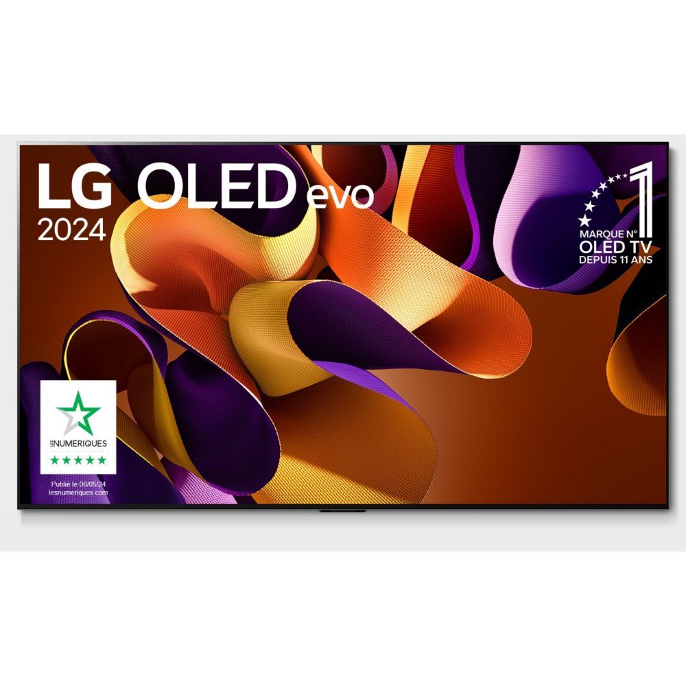 LG OLED55G4 55-inch 4K UHD Smart TV 2024 Black and Silver