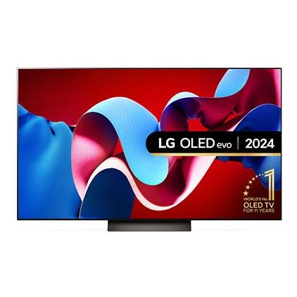 LG OLED Evo C4 OLED65C4 65" 4K UHD Smart TV 2024 Black and Brown