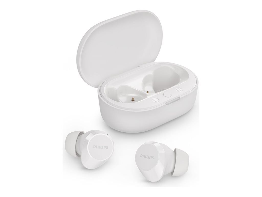 Philips TAT1209WT Wireless Earbuds with Microphone - White