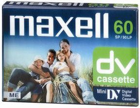 Maxell Mini-DV 60min Blank Cassette, 1 Piece