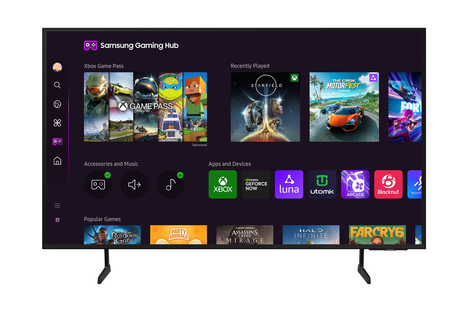 Samsung Crystal TU65DU7175 165cm 4K UHD Smart TV 2024 Black