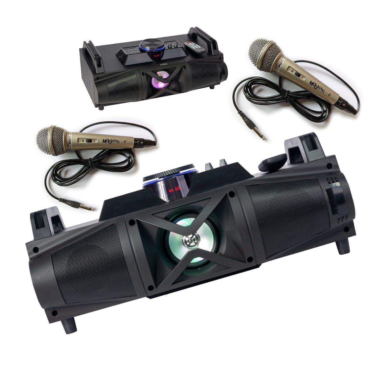 Party Karaoke Pack - Bluetooth LED Speaker with Microphones