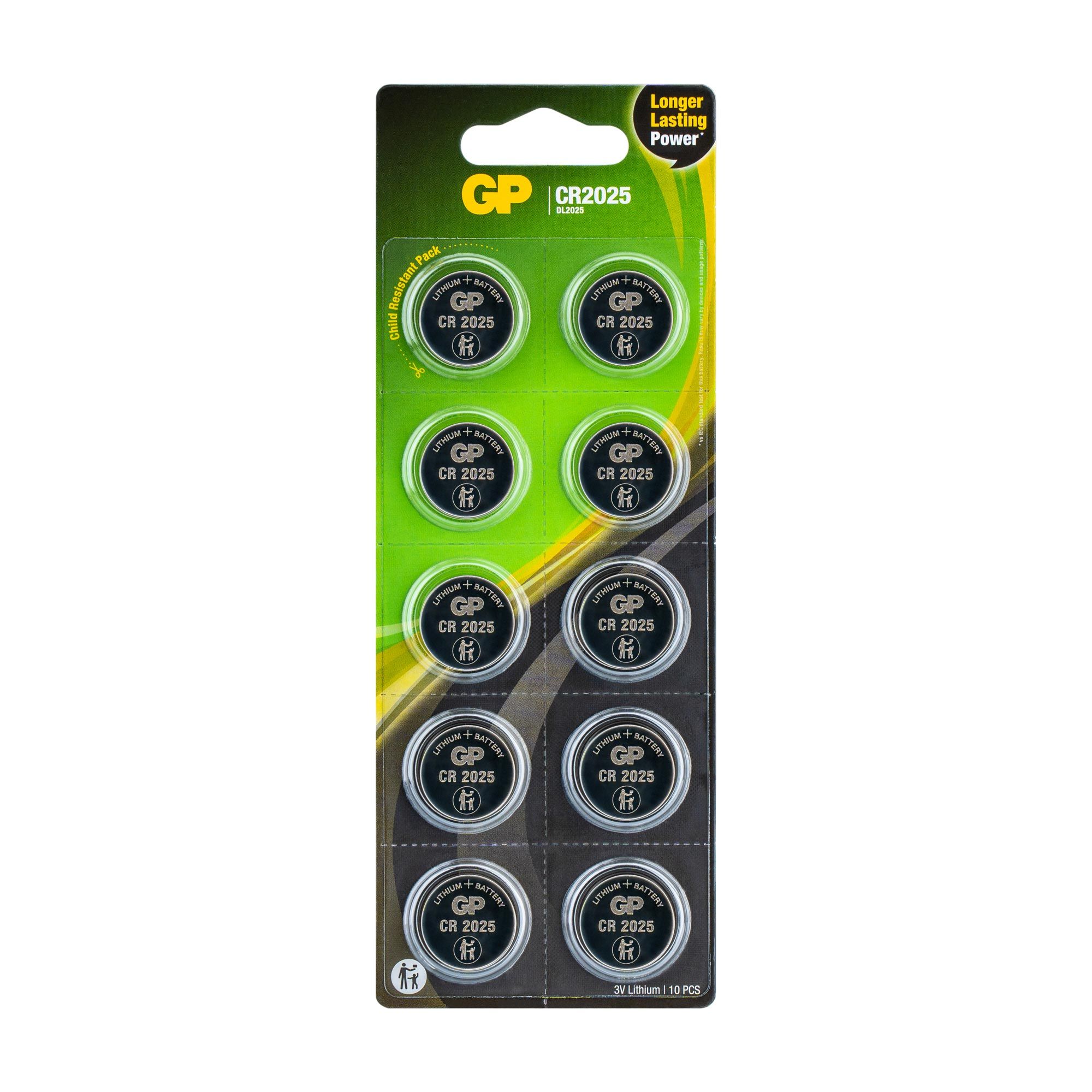 GP Lithium Button Battery 3V (Pack of 10)