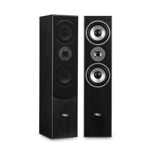 Haut-parleurs Evidence Acoustics EA700-BK Hi-Fi/Cinéma à domicile - 2x500W PMPO - Réflexion de basses 3 voies - Noir